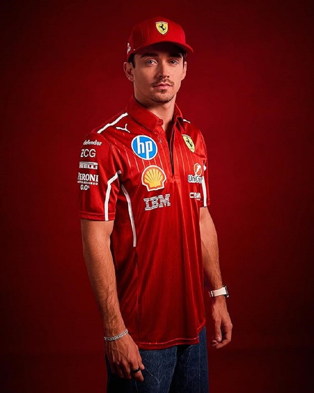 Ferrari Baseball Cap Scuderia Ferrari F1 2025 Charles Leclerc Kappe Basecap Cap (1-St)