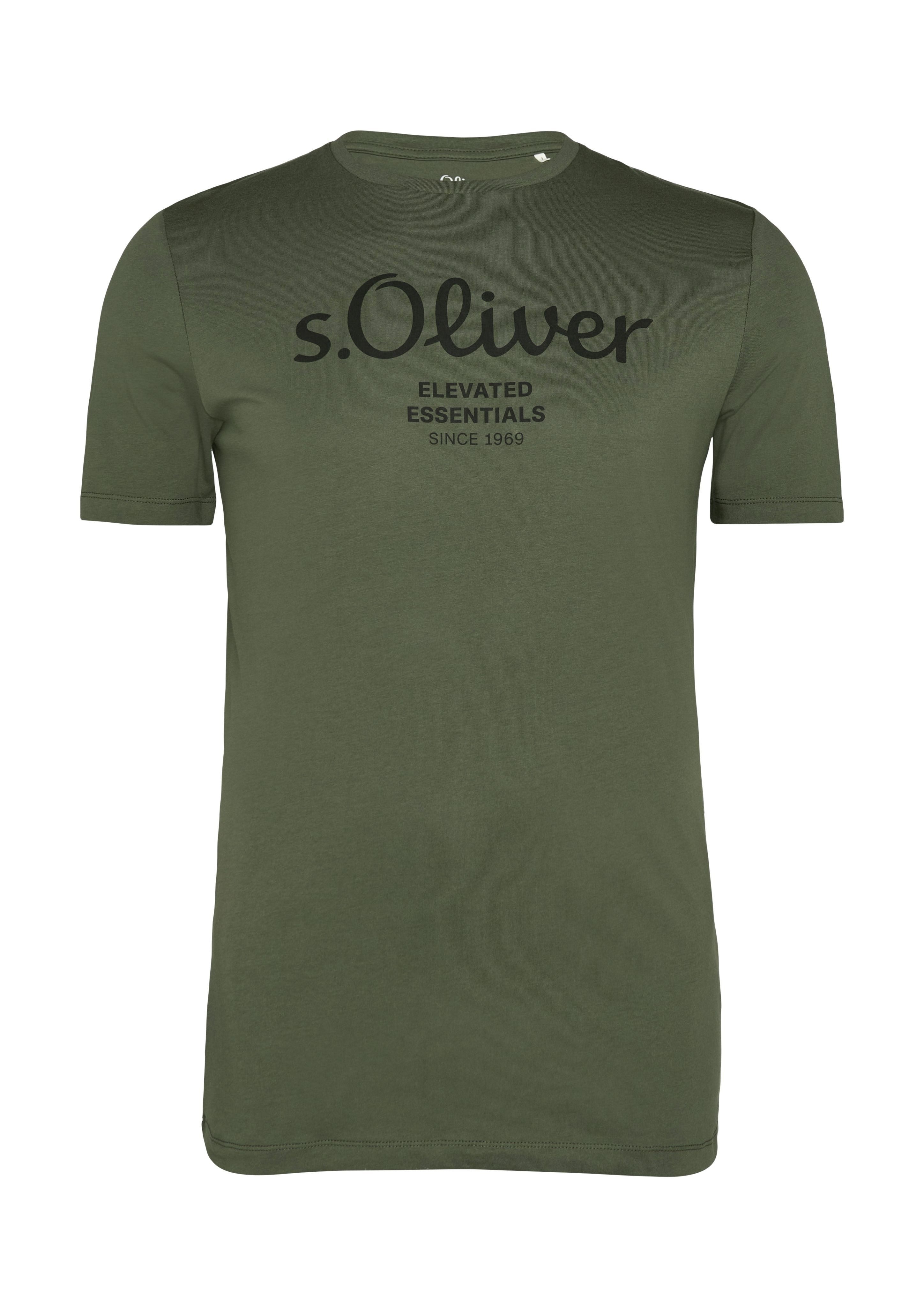 s.Oliver Kurzarmshirt T-Shirt mit Logo-Print günstig online kaufen