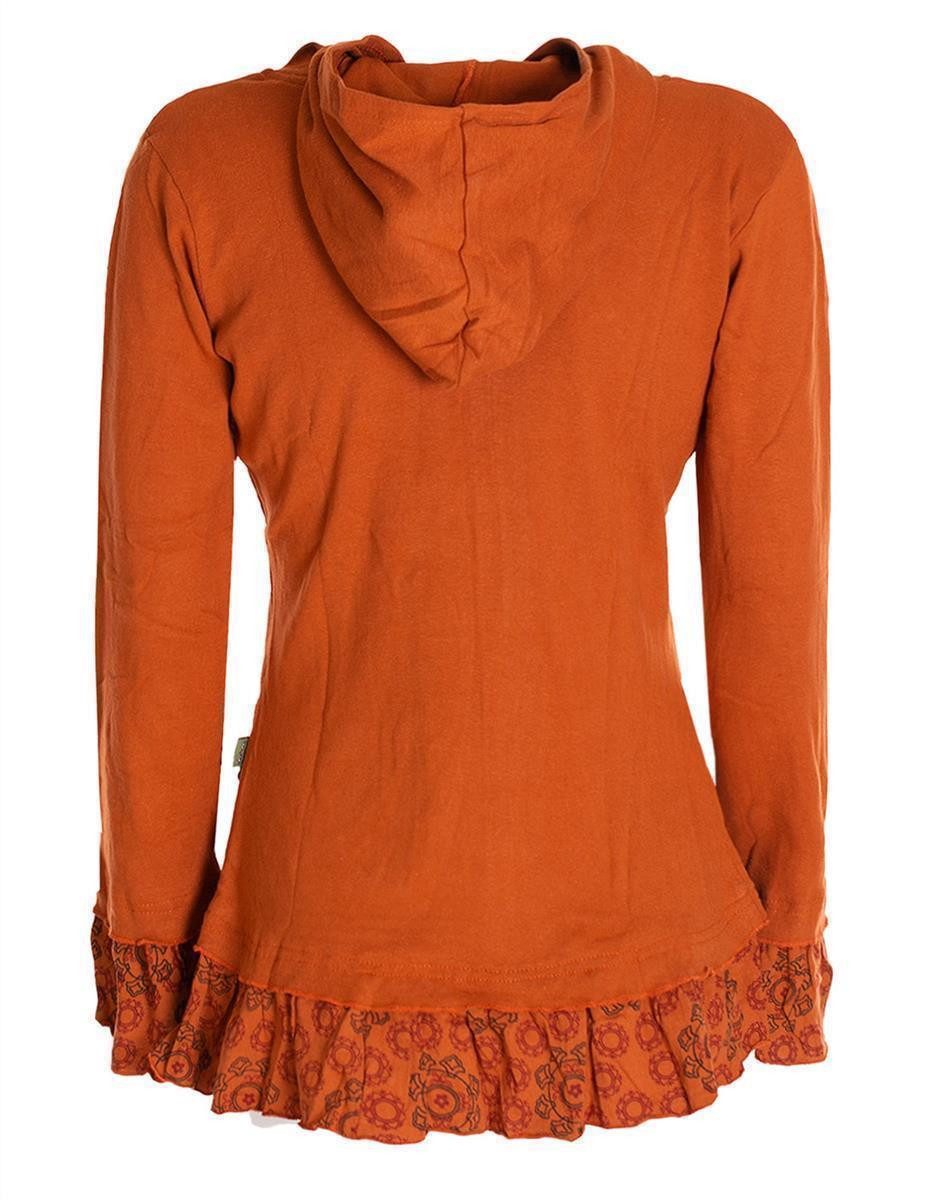 Vishes Kapuzensweatjacke Damen Sommerjacke Blumen-Strickjacke Elfenjacke günstig online kaufen