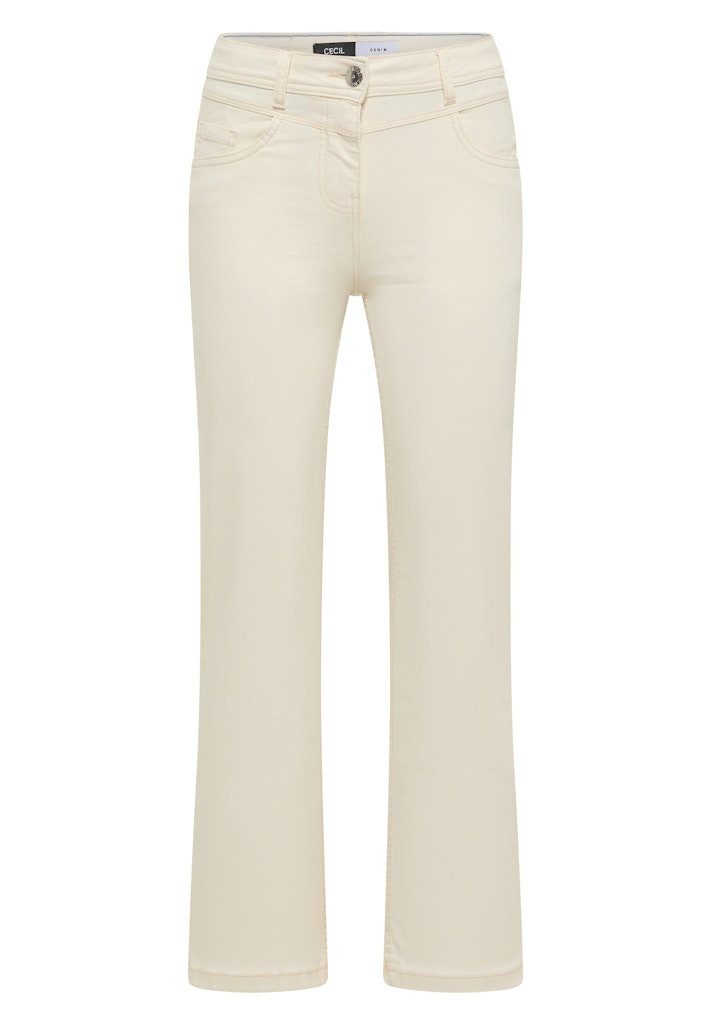 CECIL Bequeme Jeans Cecil / Da.Jeans / Style NOS Toronto BOOTCUT Ecru