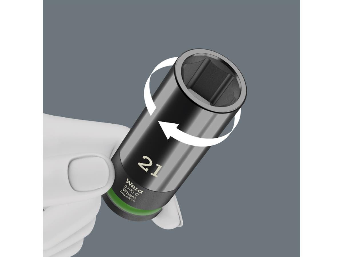 Wera Steckschlüssel Wheel Impaktor C (Set), 3-teilig, Steckschlüsseleinsatz-Satz, 1/2"-Antrieb