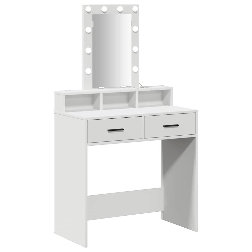 Schminktisch Schminktisch mit Schubladen Weiß 79 x 41 x 140 cm Holzwerkstoff