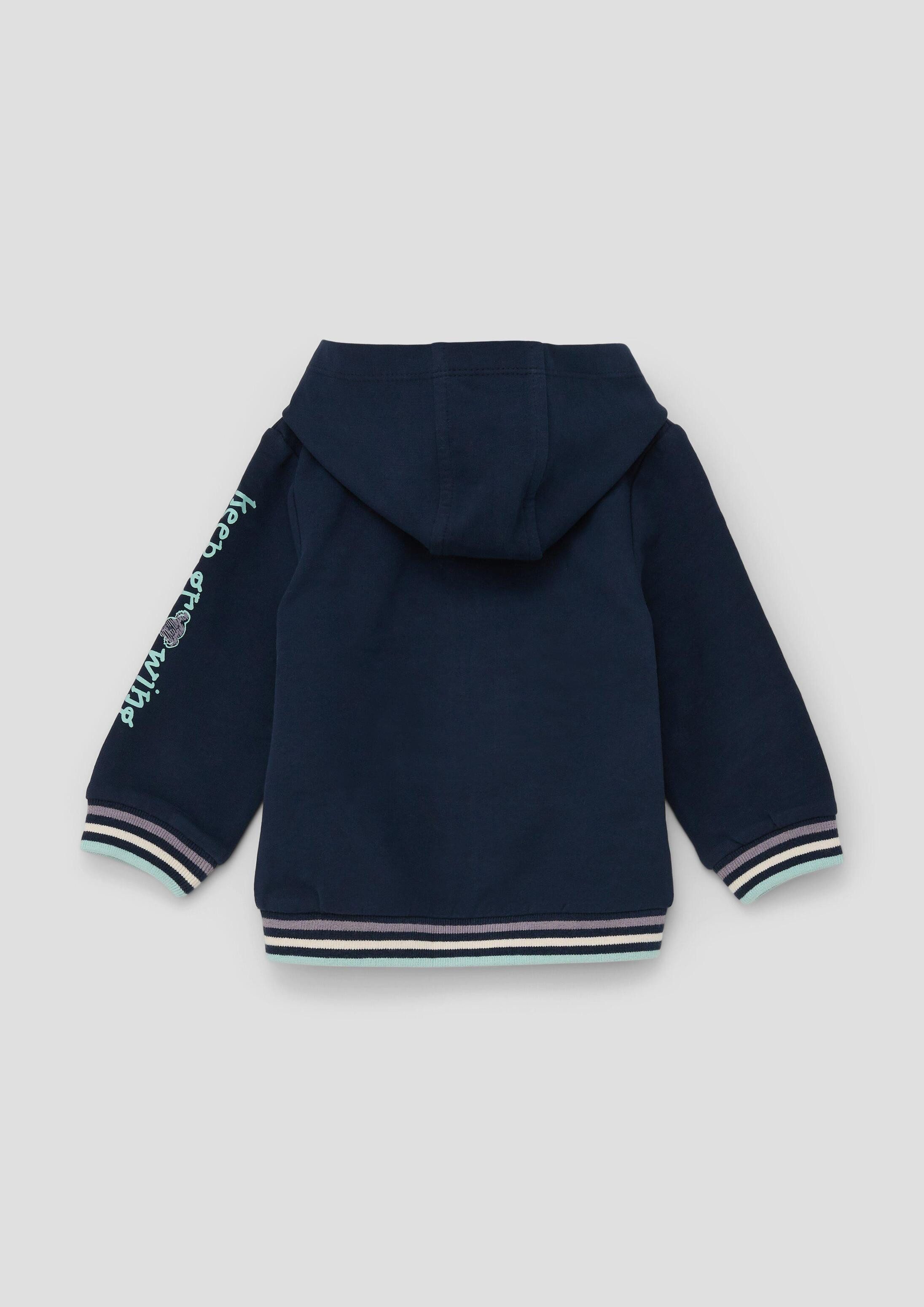 s.Oliver Sweatjacke Sweatshirt Jacke Sweatshirt-Jacke aus Baumwollstretch