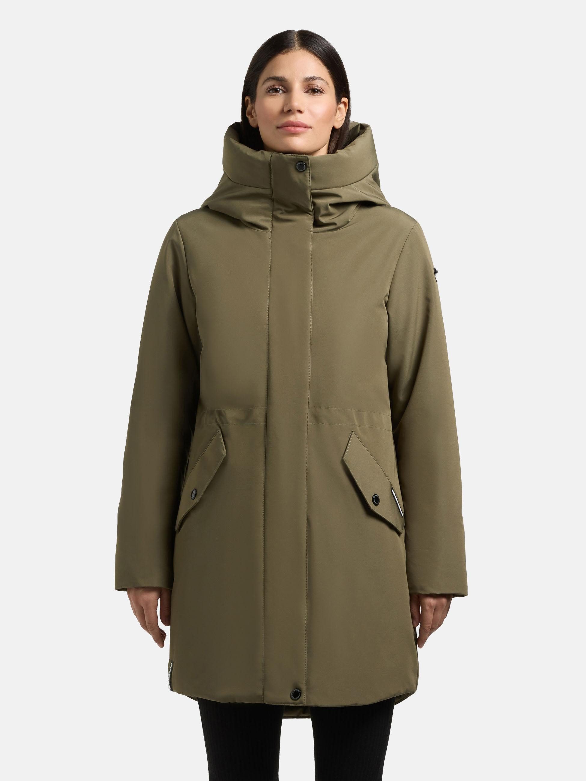 khujo Wintermantel Diance Lange Damen Winterjacke mit großer Kapuze günstig online kaufen