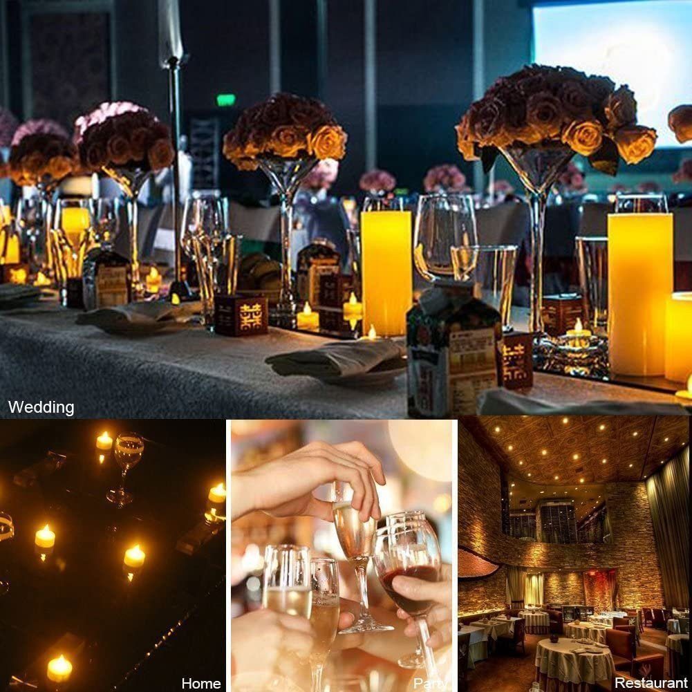 EXTSUD LED-Kerze 12er LED Flammenlose Kerzen Wiederaufladbare Kerzen (Batteriebetriebene Kerzen Kabellose Teelichter LED-Weihnachtskerzen), Kerzenlichter Led Wa – Bild 5 von 5