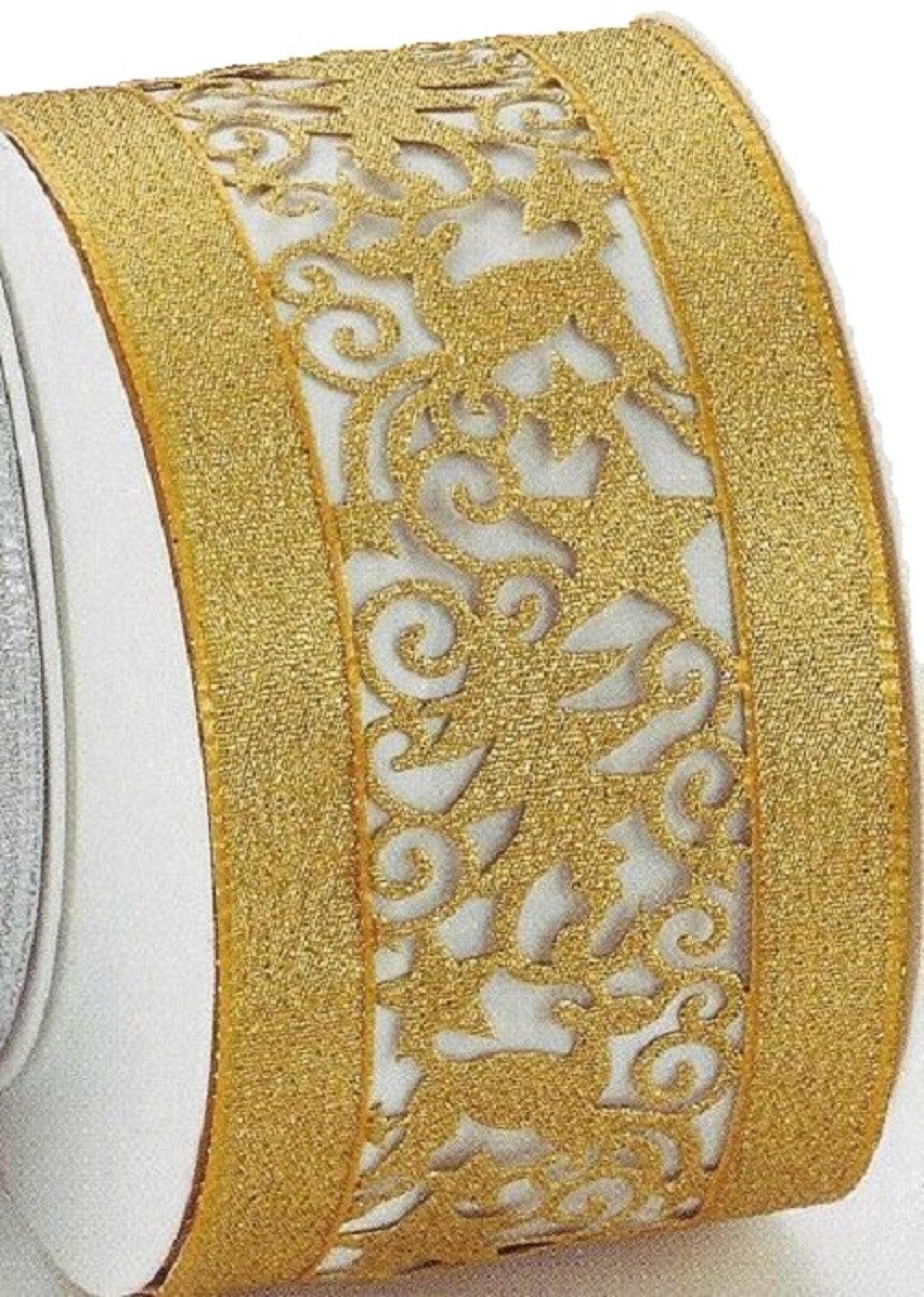 Goldina Loy GmbH + Co KG Tischband TISCH- BAND metallic WEIHNACHT GOLDINA 7cm/8m