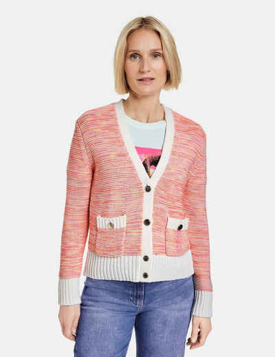 GERRY WEBER Cardigan Cardigan aus Struktur-Strick und nachhaltiger Baumwolle