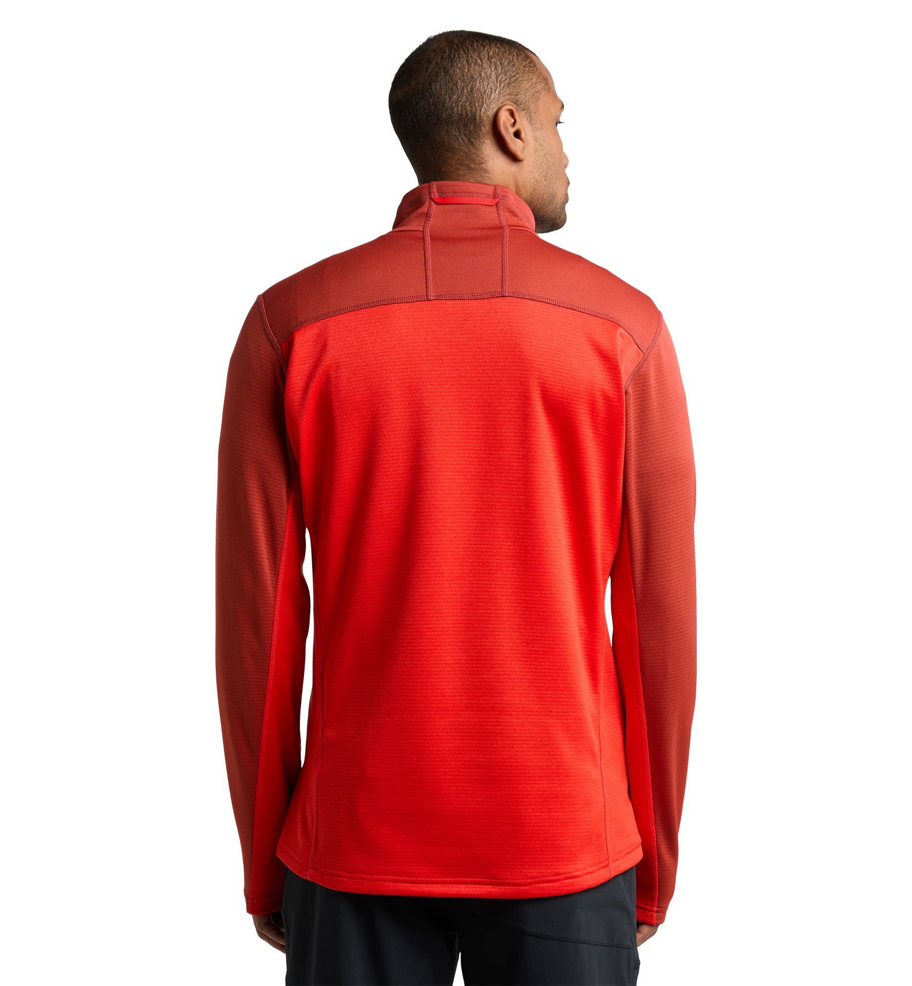 M Zenith Haglöfs Langarmshirt Haglöfs Corrosion Mid Flash Half-zip Herren - Red Roc