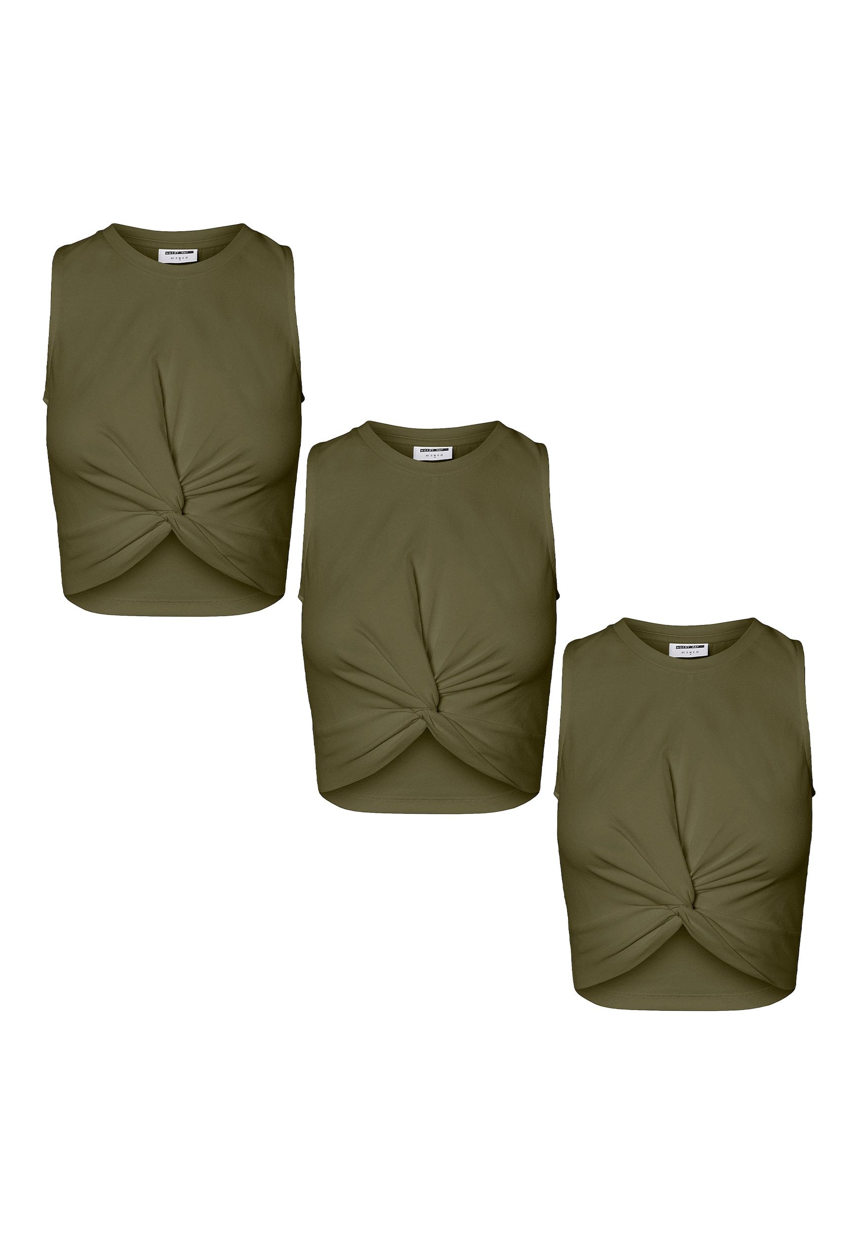 Noisy may Shirttop 3er Set Crop mit Knoten-Detail NMTWIGGI (3-tlg) NMTWIGGI S/L TOP 3 NOOS