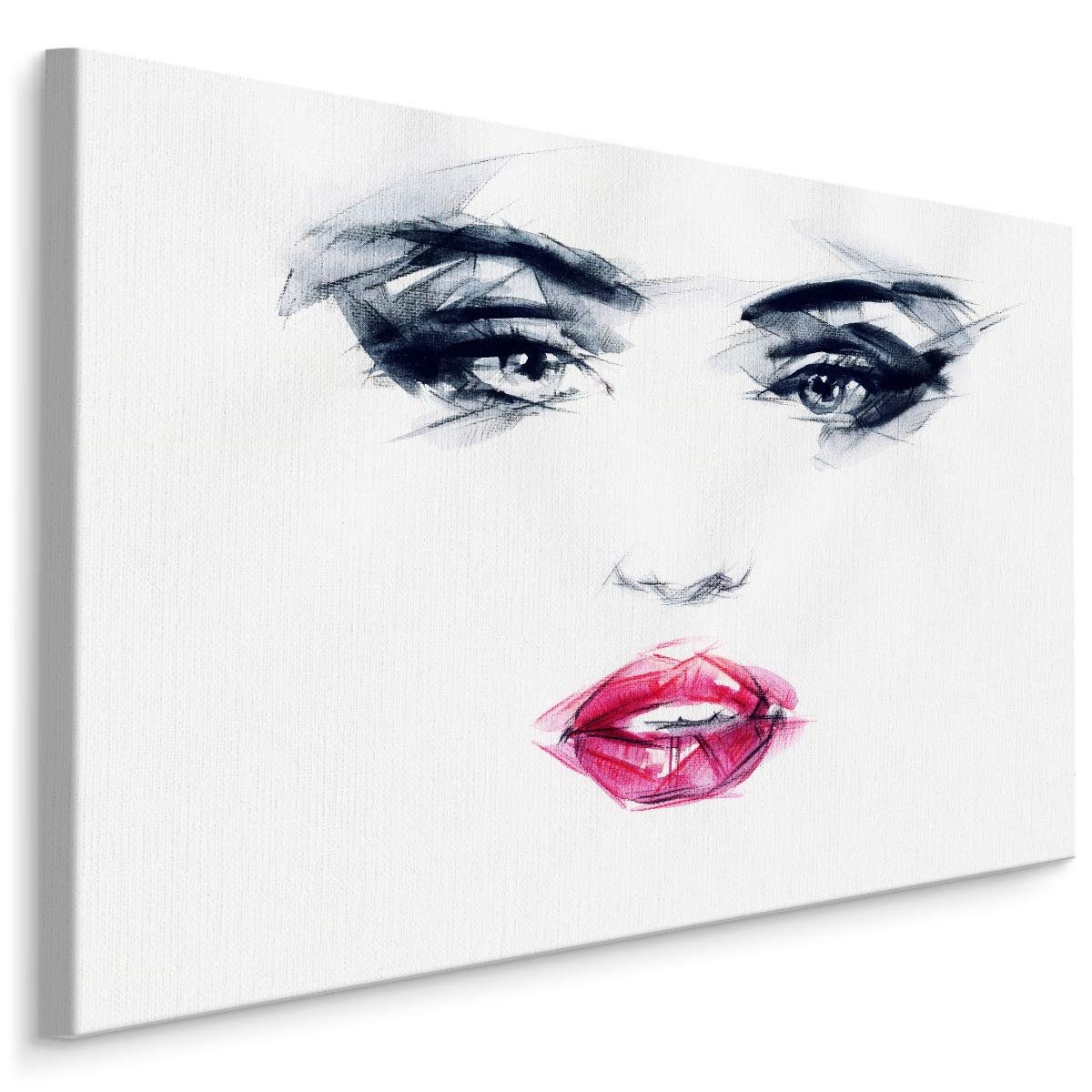 Muralo Leinwandbild Menschen – Leinwandbild Wandbild Kunstdruck Wohnzimmer, Frau (1 St), Porträt – Frau – Schöner Mensch, 30 x 20 cm, aufhängefertig