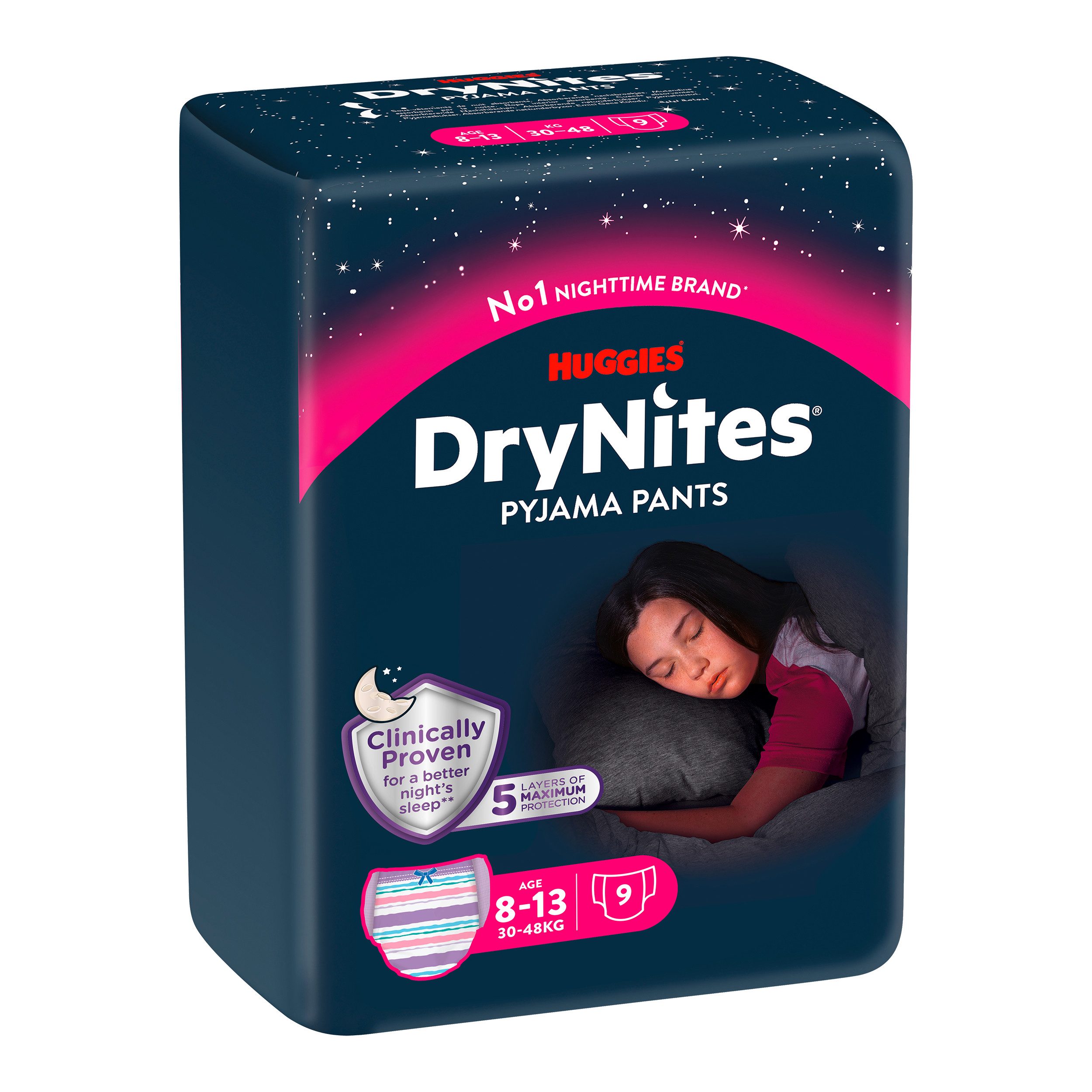 HUGGIES Windeln Windeln Windelhose Mädchen 8-13 J (30-48 kg) Monatspack 27Stk