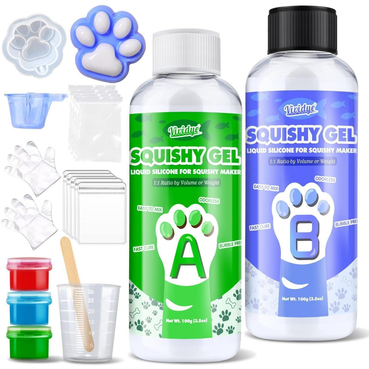 LuxusKollektion Kreativset Squishy Maker Set 200g Flüssigsilikon DIY