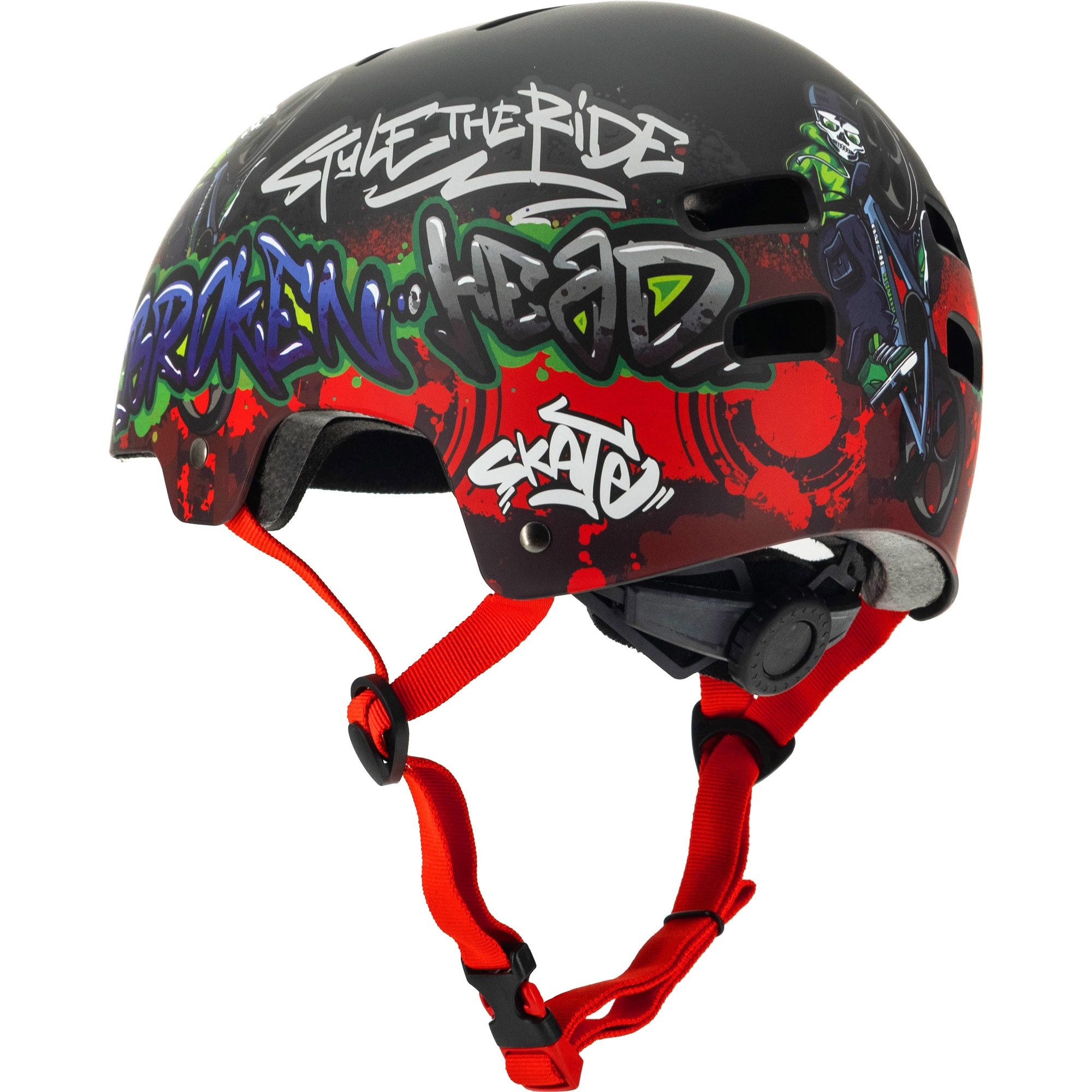 Broken Head Skatehelm BMX-Boner, Schnellverstellsystem