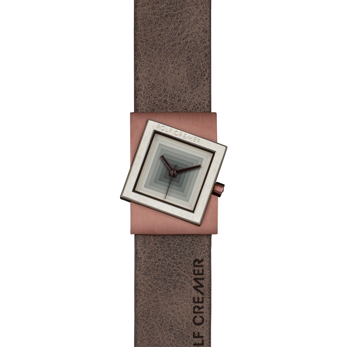 Rolf Cremer Quarzuhr Rolf Cremer Uhr Turn S 507720 Lederband, Edelstahl, grau, (1-tlg)