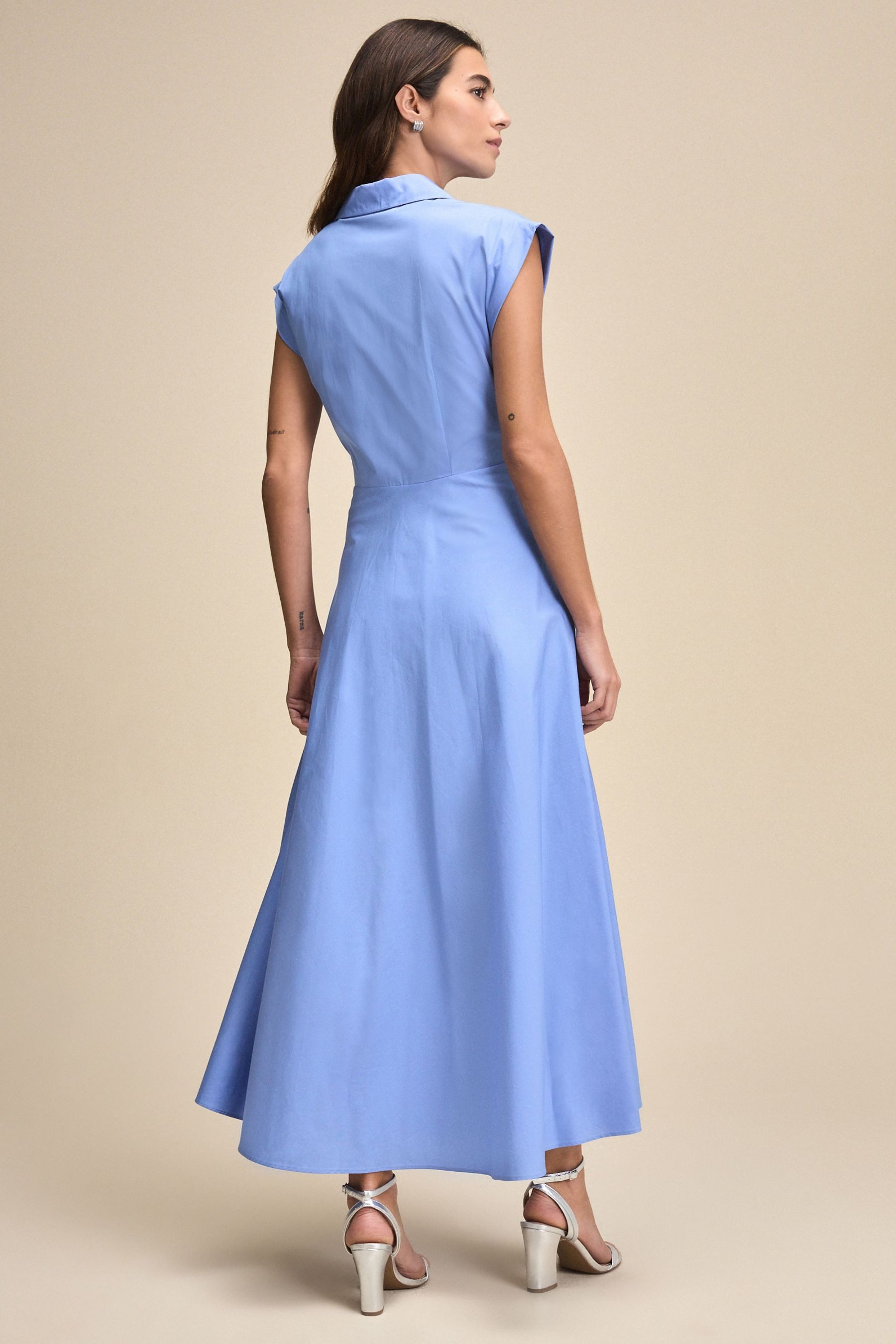 Next Abendkleid Kleid mit Flügelärmeln und Bindegürtel (1-tlg) günstig online kaufen