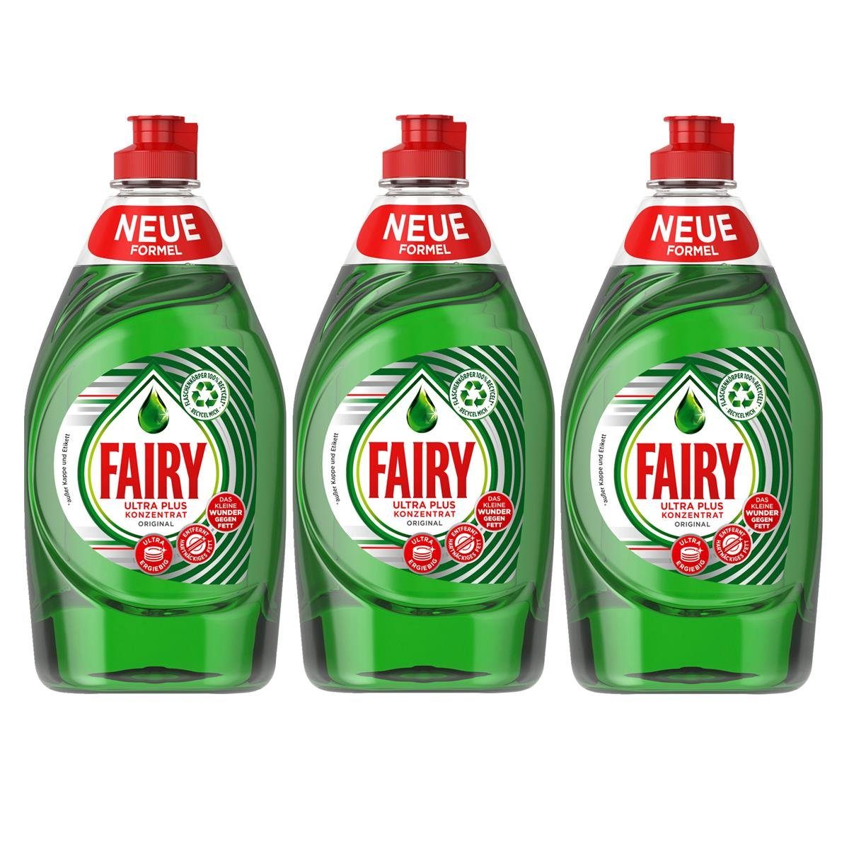 Ultra 450ml Original Fett Fairy Spülmittel Konzentrat Gegen (3er Fairy Geschirrspülmittel - Pac