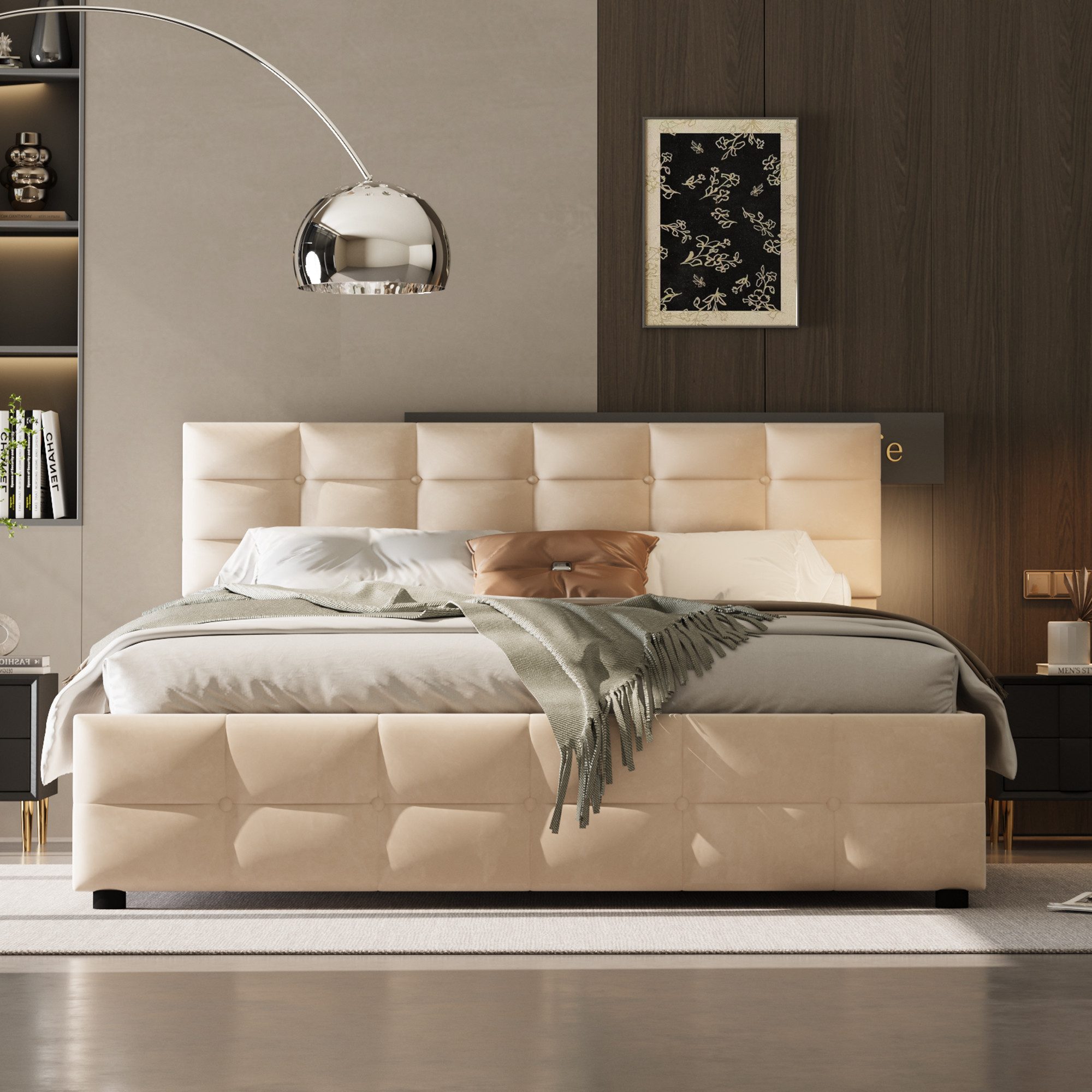 STILVORA Polsterbett 180x200 Bettgestell mit Matratze,Jugendbett günstig online kaufen