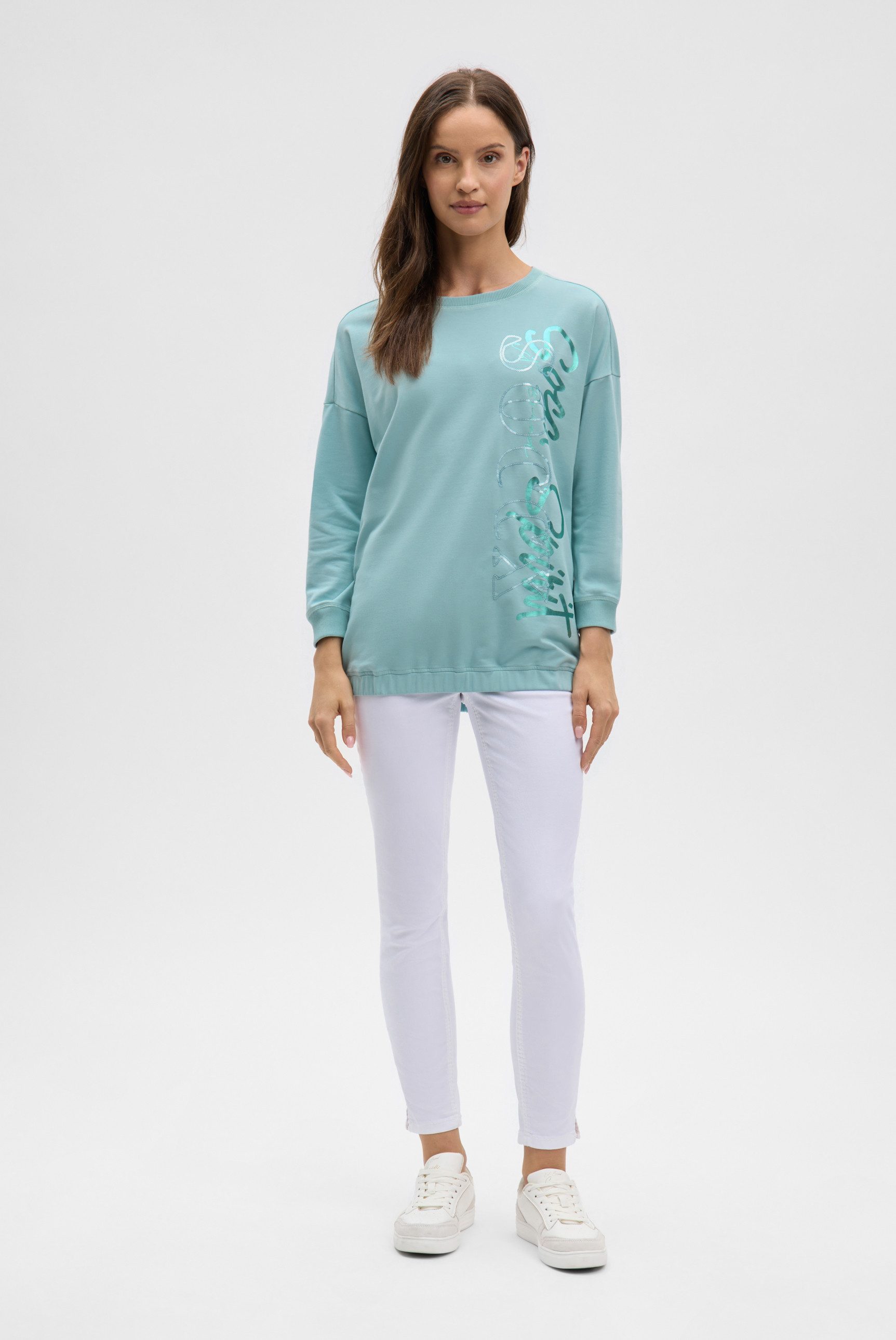 SOCCX Sweater mit Gummizug im Saum