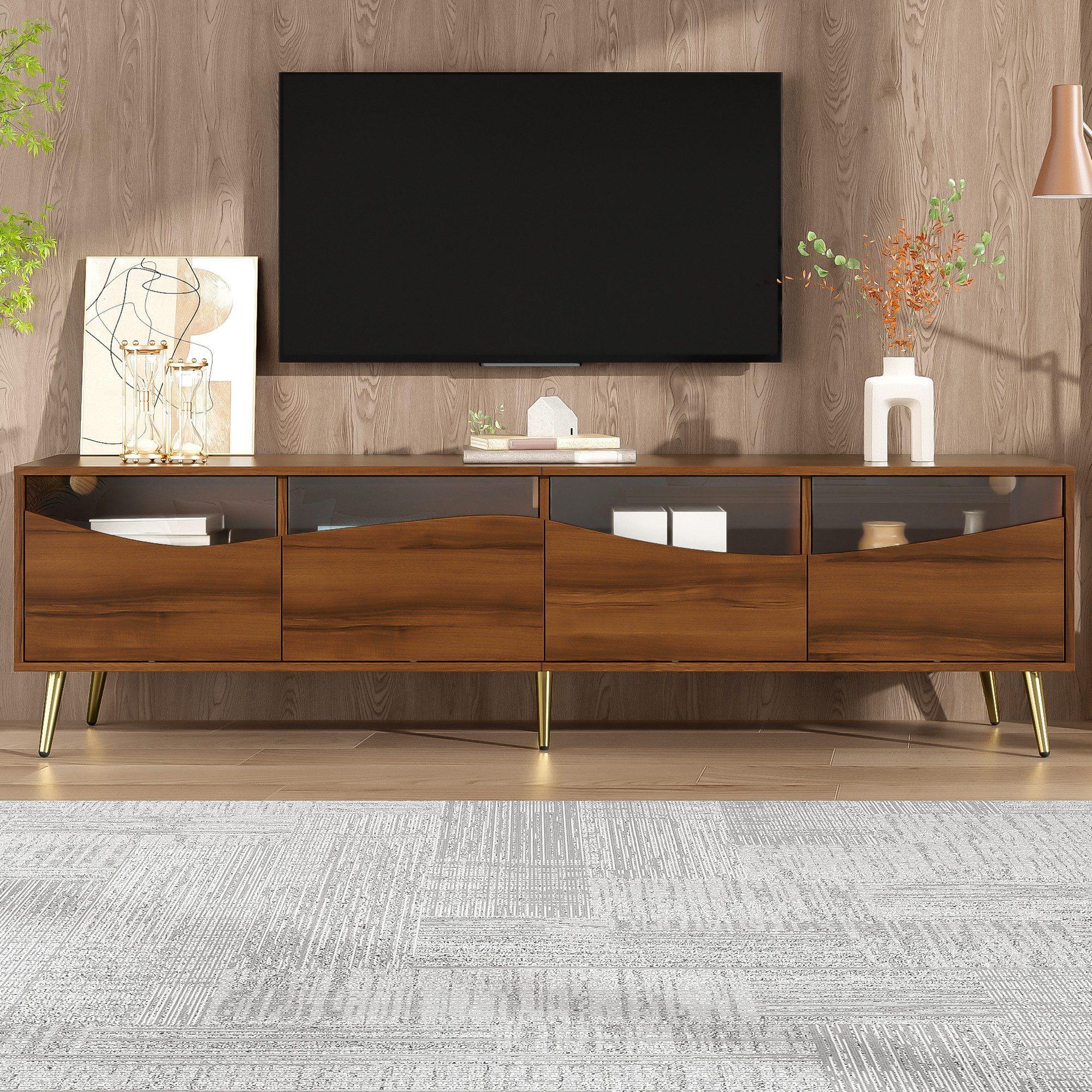 STILVORA Lowboard mit LED-Beleuchtung,TV-Schrank TV-Regal mit günstig online kaufen