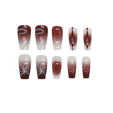DTC GmbH Kunstfingernägel 24 Stück Press on Nails Kurz, Schöner Schmetterling., Sie können Ihre Freiheit verwirklichen und brauchen nie wieder jemanden, der Ihre Nägel für Sie macht! 1-tlg.