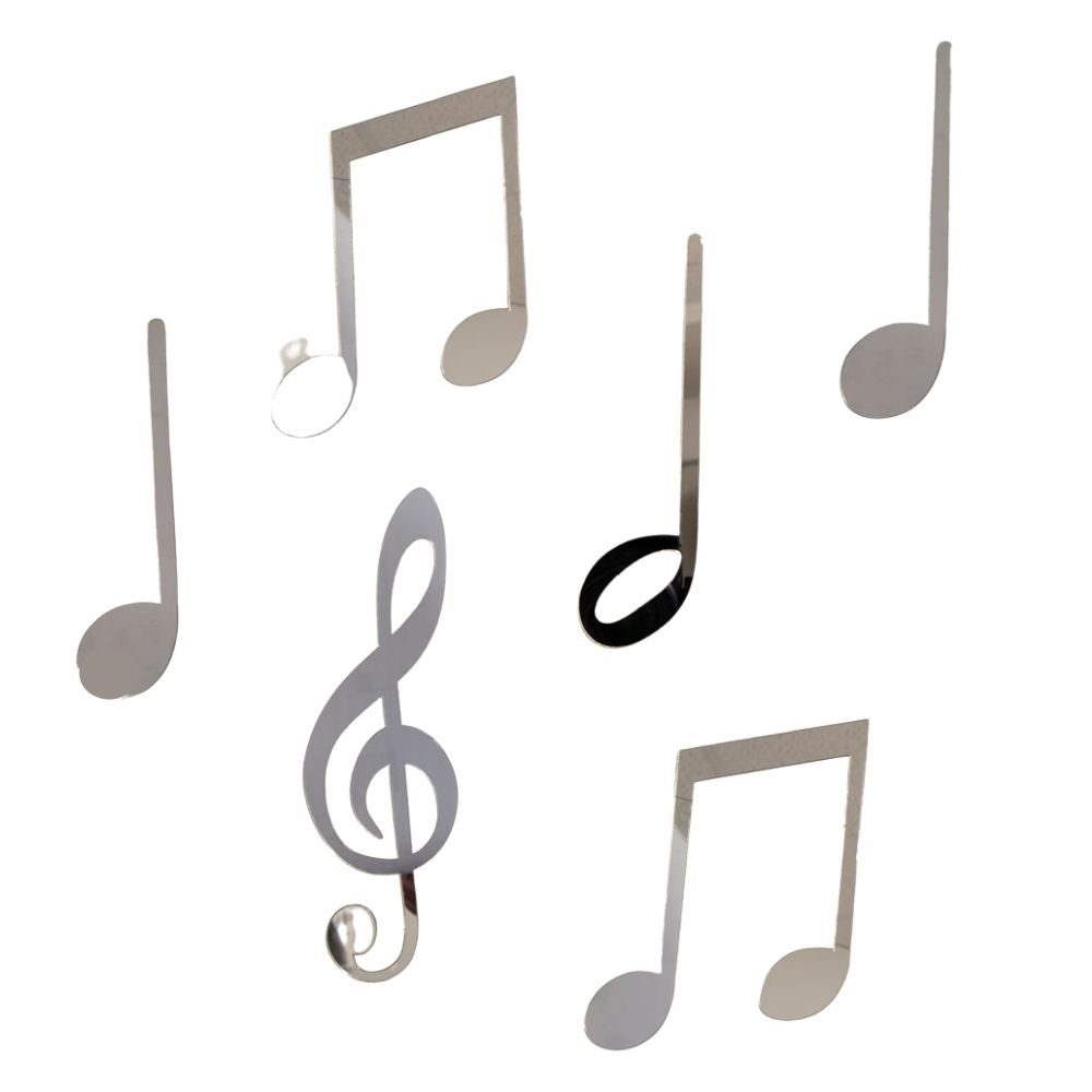 Wandsticker Wandaufkleber Spiegel mit Noten