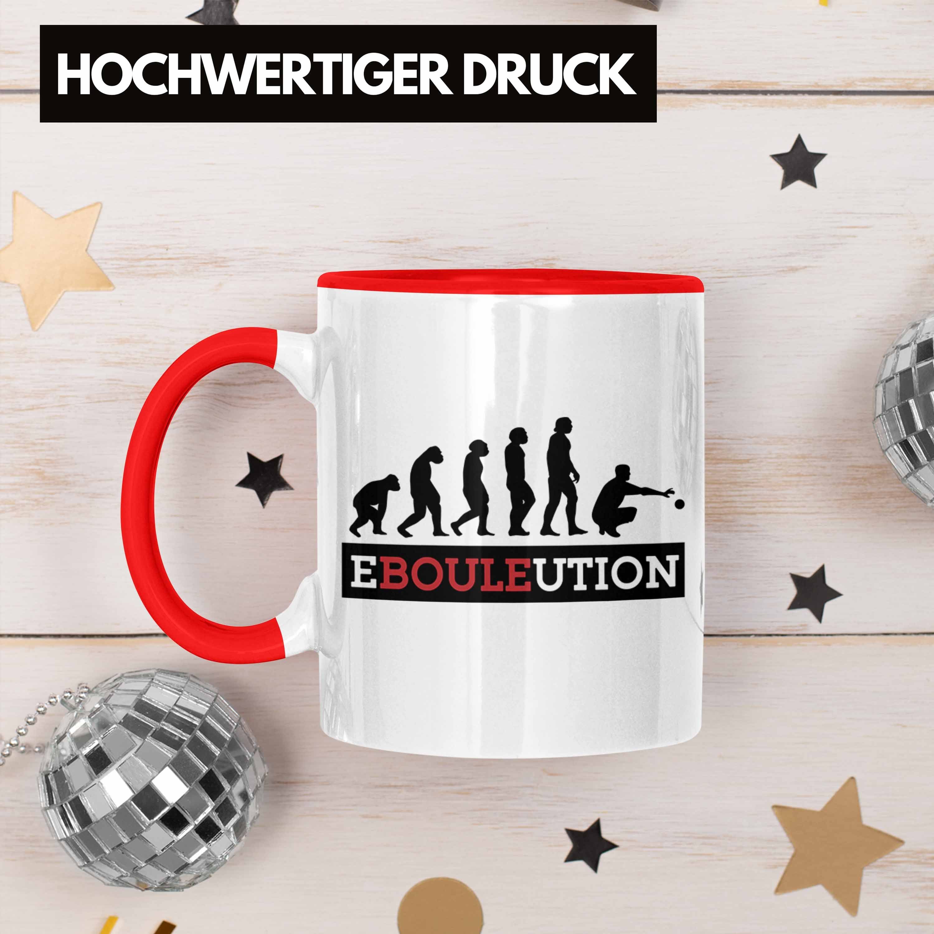 Boule-Spieler Spruch Tasse Ebouleution Tasse Rot Geschenkidee Trendation Boule Geschenk