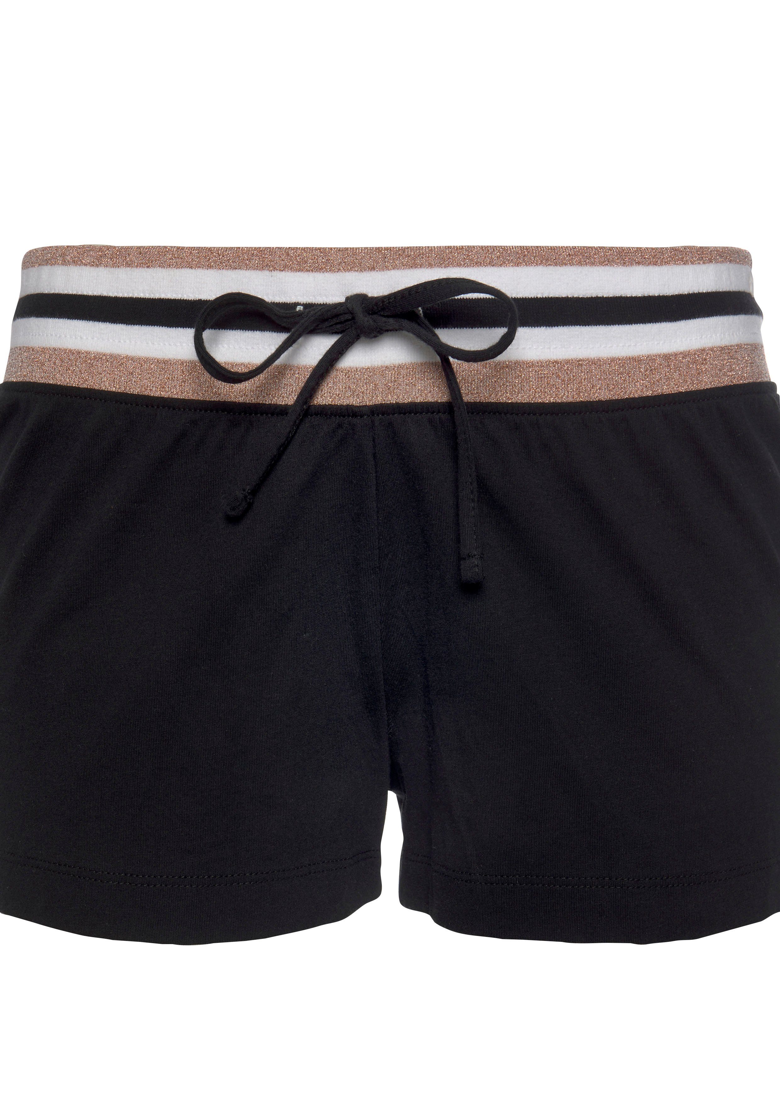 Vivance Stück) (2 1 Dreams grau-meliert-schwarz Folien-Print Shorty mit tlg.,