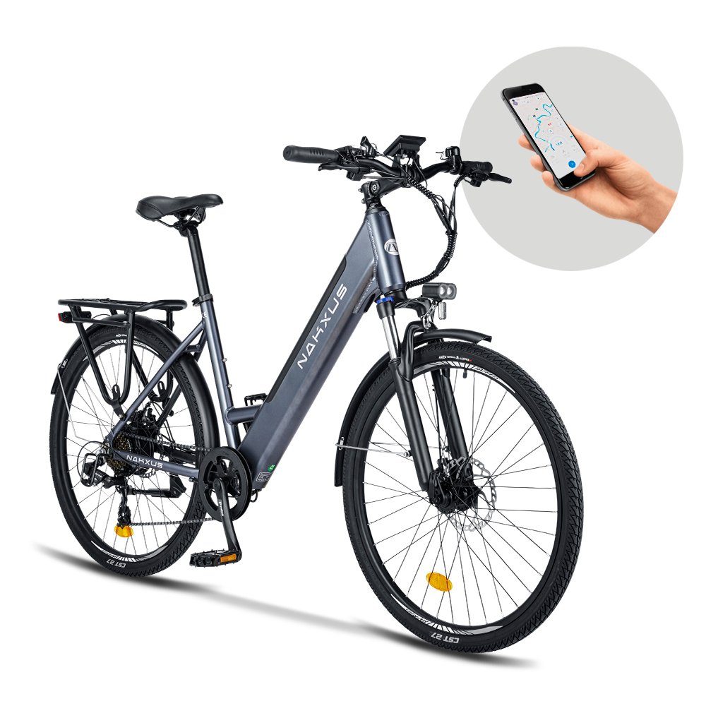 E-Bike Zoll E-Cityrad Lithium-Akku mit DOTMALL nakxus Trekkingrad 26 12,5Ah 36V