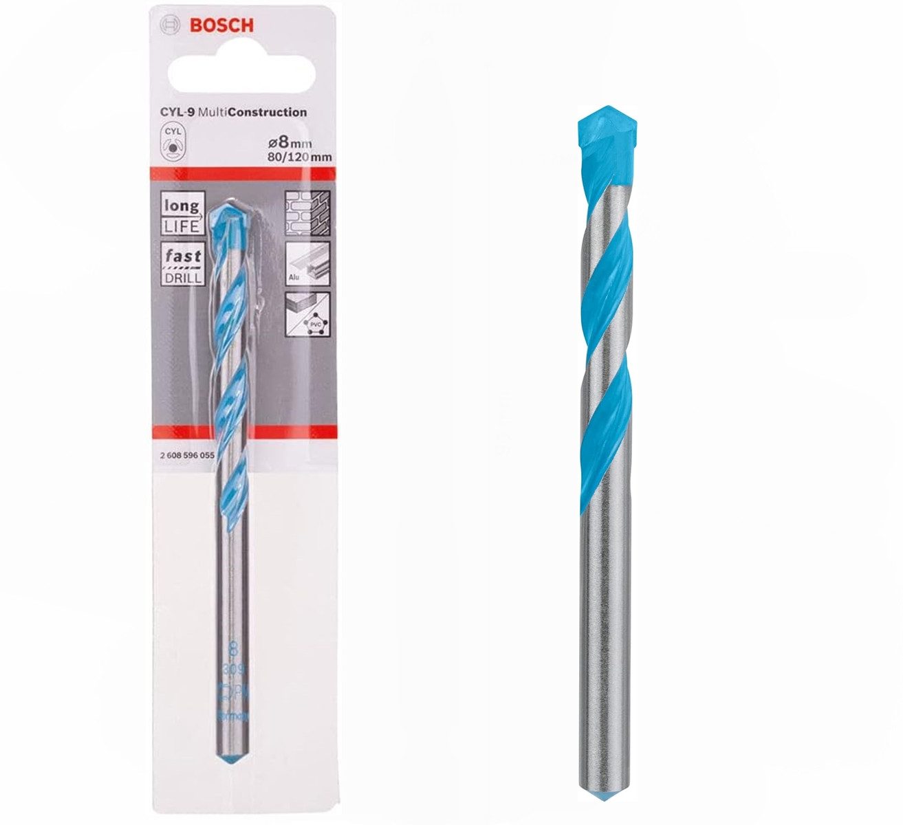 Bosch Professional Mehrzweckbohrer Bosch CYL-9 Mehrzweckbohrer Ø 8 mm Professionel MultiContruction