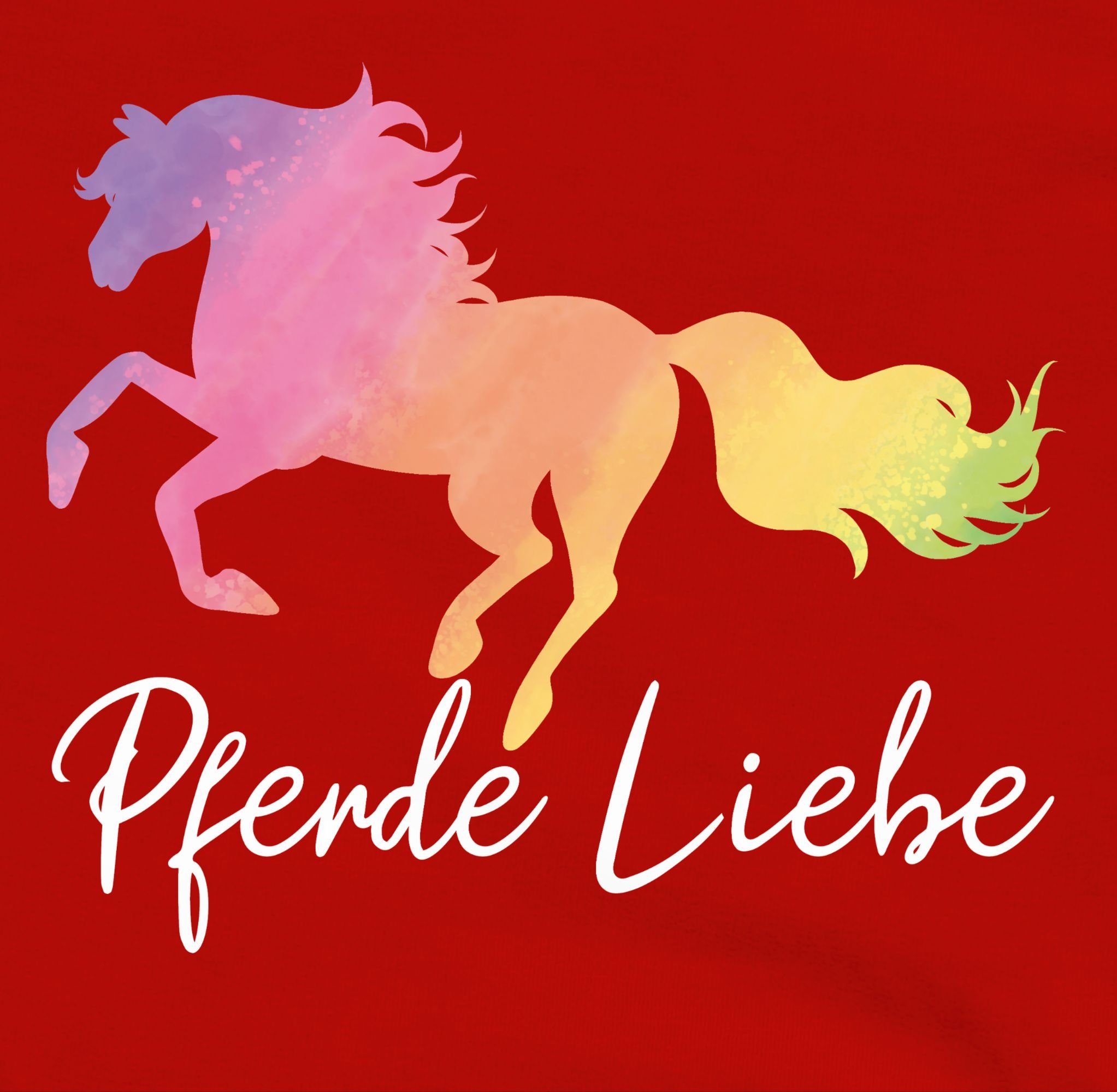 Liebe Pferde Pferd buntem mit Rot/Schwarz 2 Hoodie Pferd Shirtracer