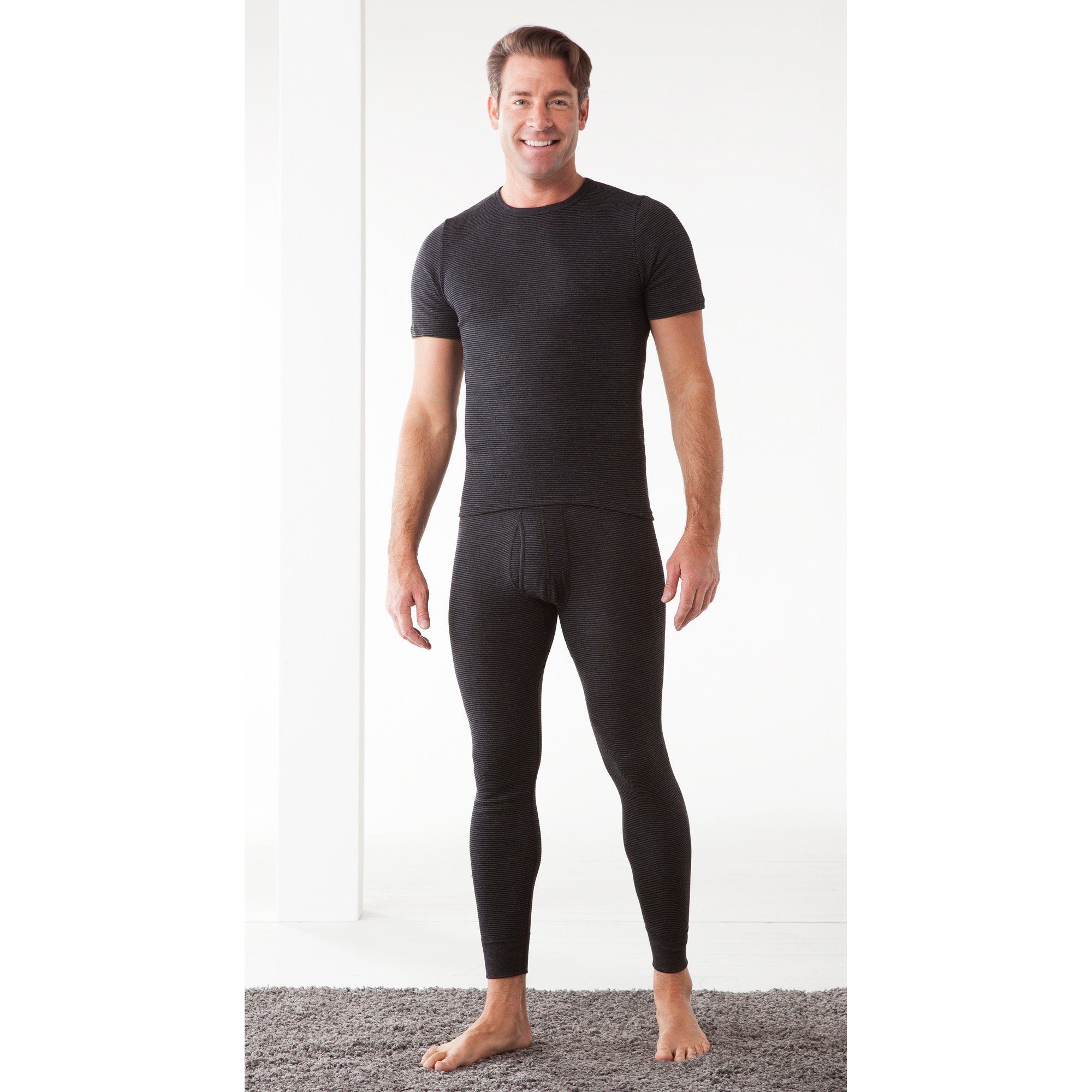 Ammann Lange Unterhose Herren-Unterhose, lang Feinripp Streifen günstig online kaufen