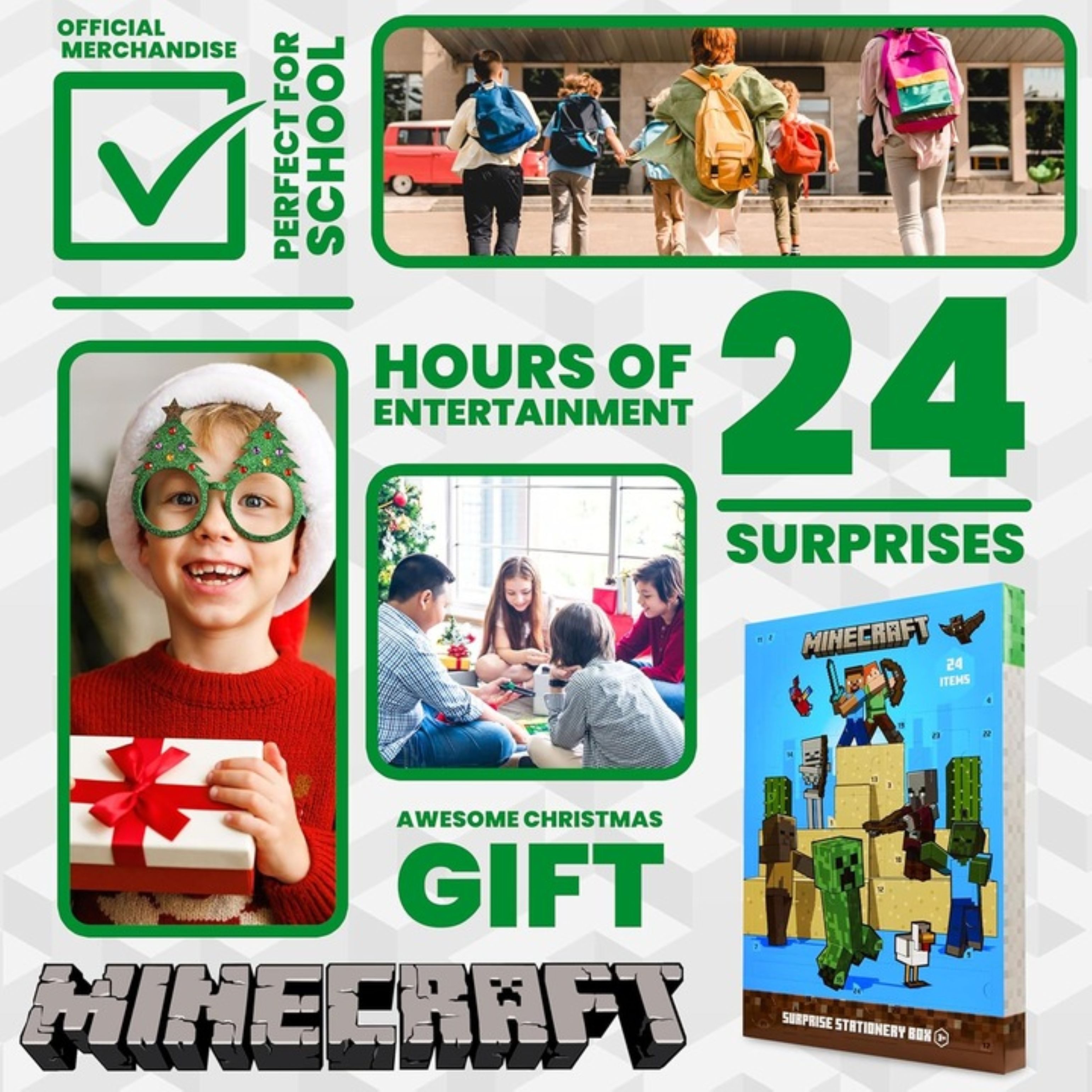 Festivalartikel Adventskalender Minecraft Adventskalender – 24 Überraschung günstig online kaufen