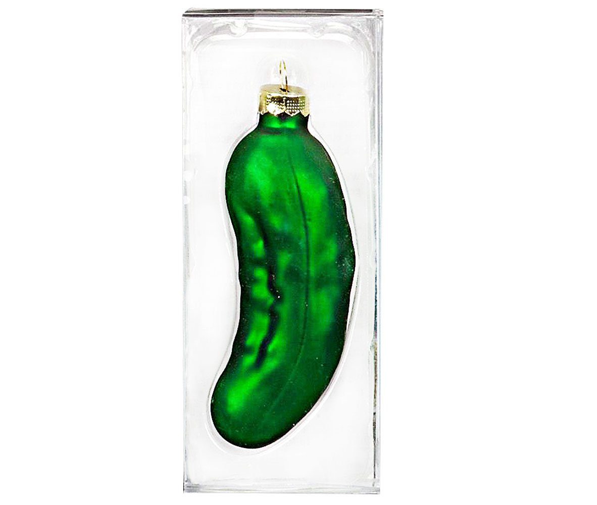 MAGIC by Inge Christbaumschmuck, Christbaumschmuck Glas Weihnachtsgurke 10.5cm, 1 Stück