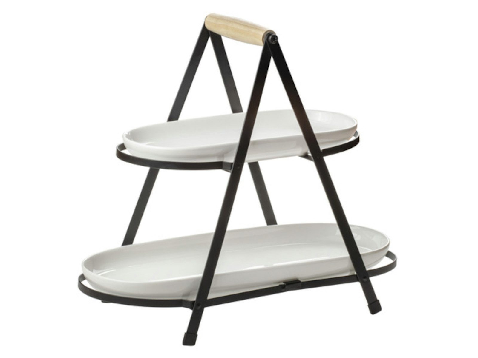 Ladelle Etagere SERVE & SHARE Servierturm 2-stufig, Steinzeug / Metall, (Serviertürme), Serve & Share 2 Tier Serving Tower 43.2x19.4x37cm