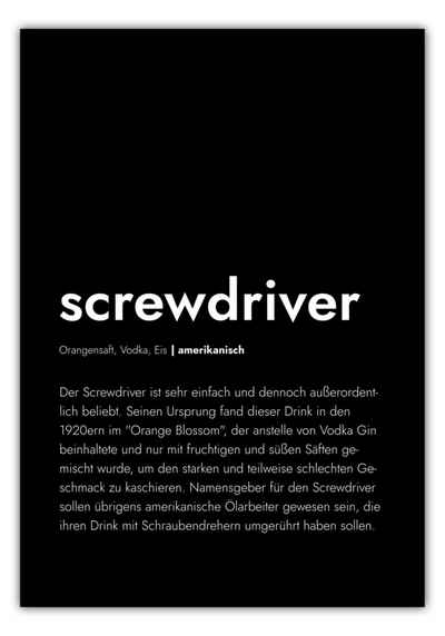 MOTIVISSO Poster Screwdriver - Definition