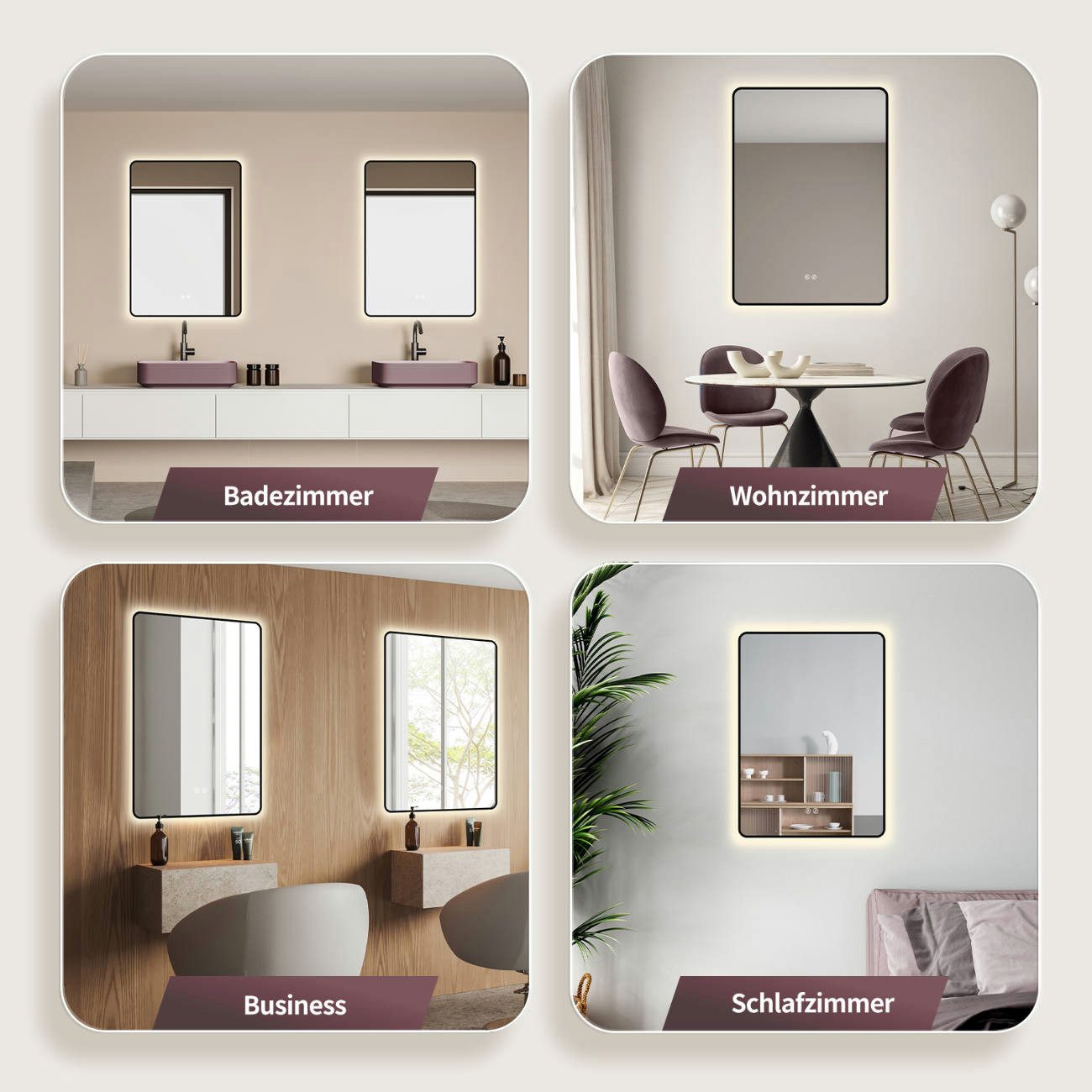 HOKO Badspiegel Antibeschlag LED 50x70 / günstig online kaufen