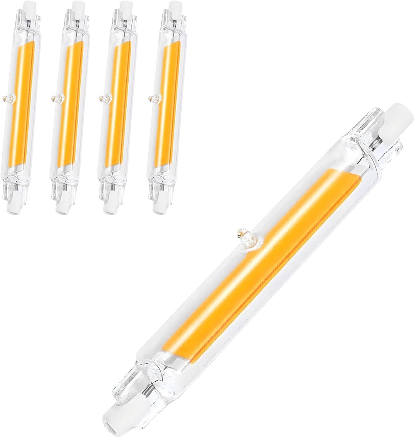 FELIXLEO LED-Leuchtmittel 4 R7S LED 118mm dimmbar COB 20W warmweiß 3000K AC220-240V, 1 St.