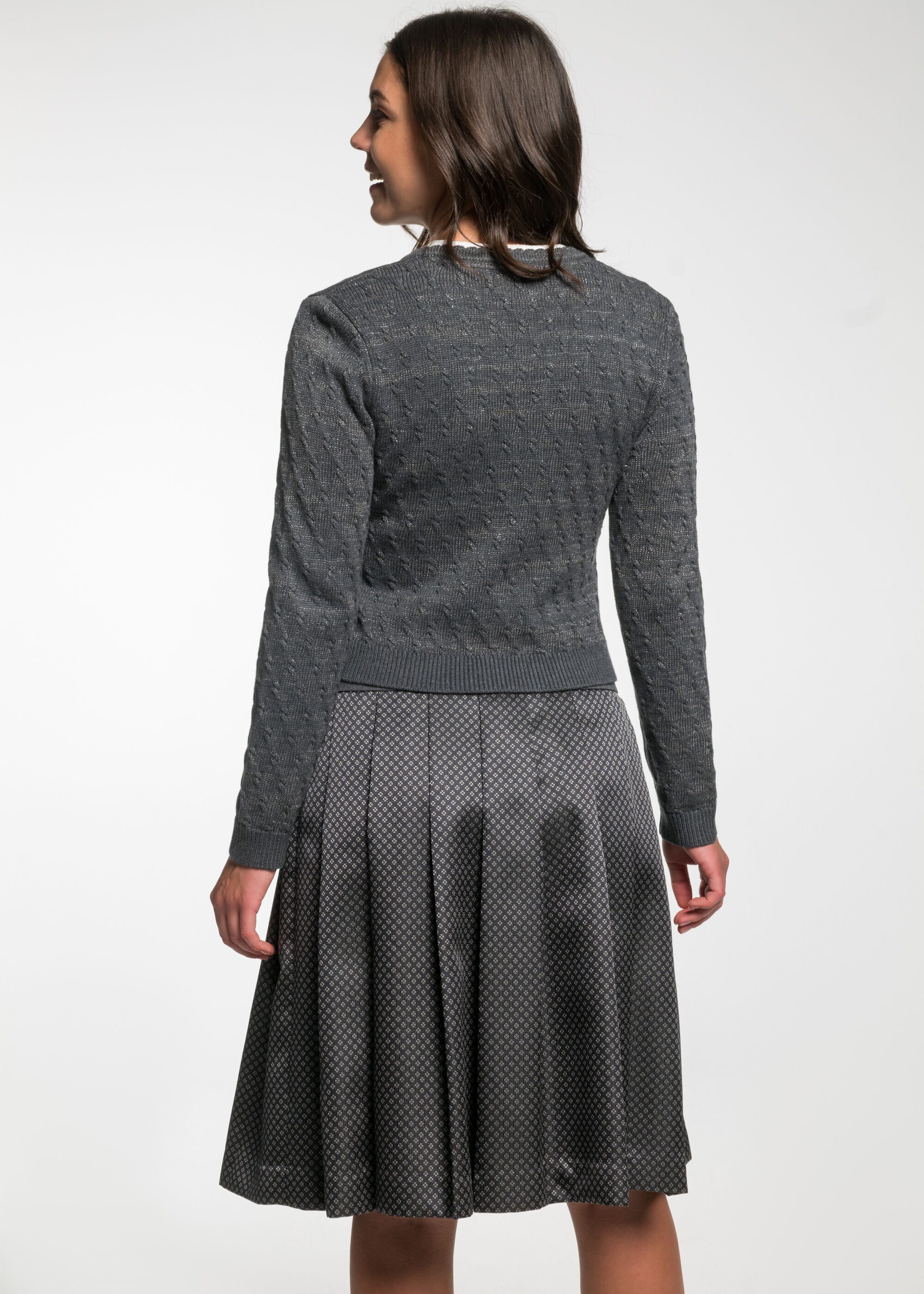 Spieth & Wensky Trachtenstrickjacke Eslem (1-tlg) S&W Metalllabel am Jackenbund