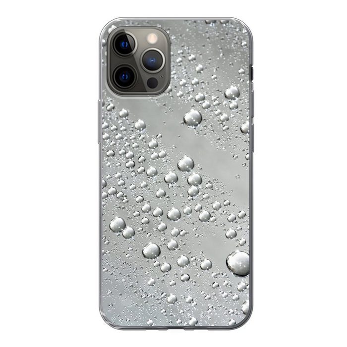 MuchoWow Handyhülle Metall - Wasser - Grau Handyhülle Apple iPhone 13 Pro Smartphone-Bumper Print Handy