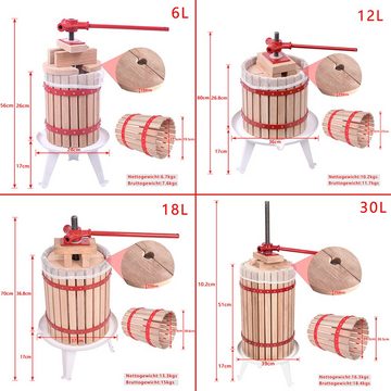 AUFUN Beerenpressenaufsatz Obstpresse Fruchtpresse, 6L/7L/12L/18L/30L