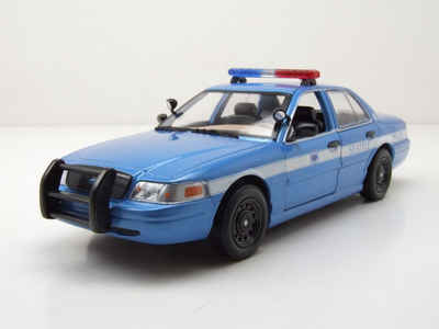 GREENLIGHT collectibles Modellauto Ford Crown Victoria Police Interceptor Seatlle Washington 2001 blau, Maßstab 1:24