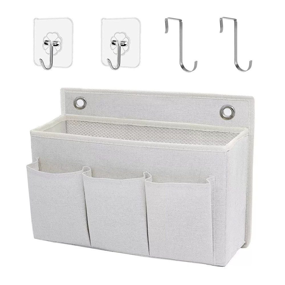 Diwzbyn Hängekorb Hängender Bettkopforganizer,Aufbewahrungsbox,über die Tür hängbar, ideal für Schlafzimmer, Küche und Büro,Praktische Betttasche