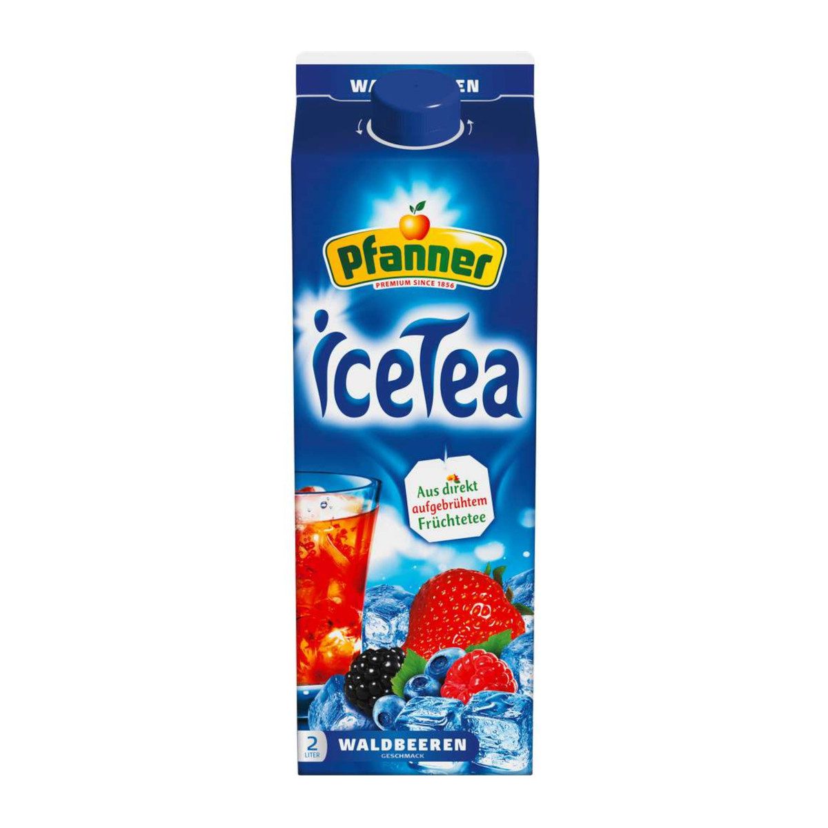 Pfanner Tee, Pfanner Eistee Waldbeere fruchtig-beeriges Aroma Packung 2000ml