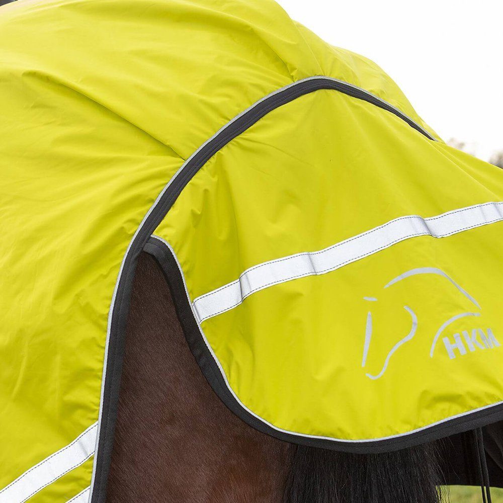 HKM Ausreitdecke HKM Nierendecke Reflective mit Fleecefutter - Neongelb