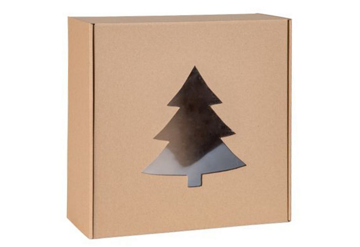 Thumbnail - Sarcia.eu Geschenkbox Quadratische Fensterbox Weihnachtsbaum, Geschenkbox 30x30x10cm x1