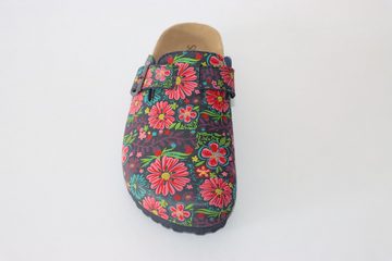 SUPERSOFT Blumen Clog Abwaschbar