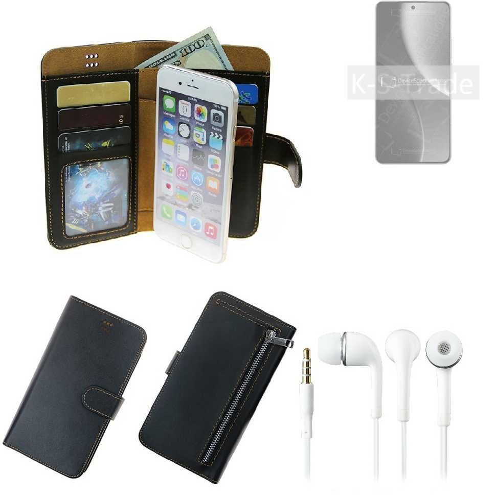 K-S-Trade Handyhülle für Xiaomi 15 Ultra China, TOP SET Handy Hülle Schutz Hülle schwarz aus Kunstleder +