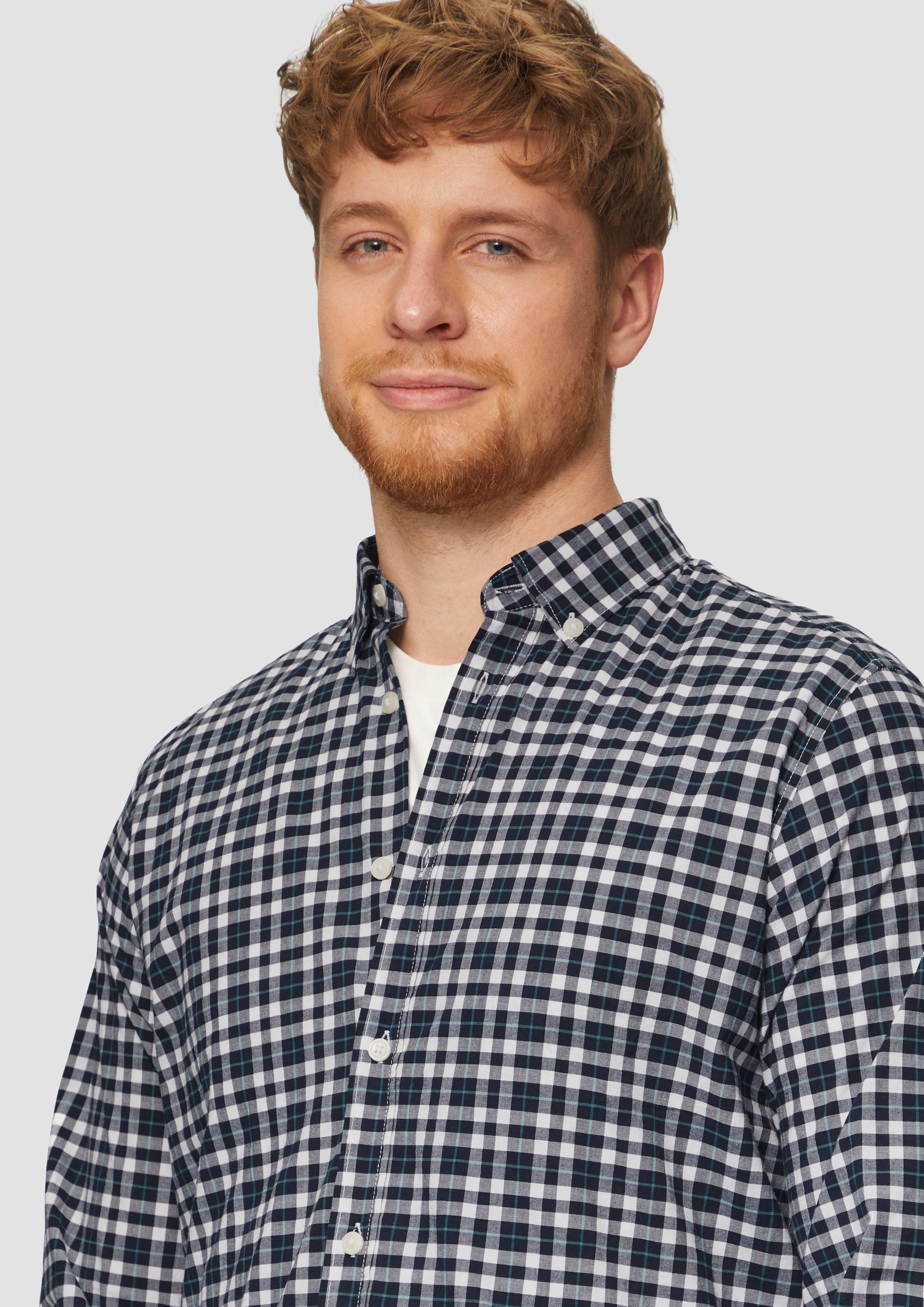 s.Oliver Langarmhemd Regular Fit: Kariertes Hemd günstig online kaufen