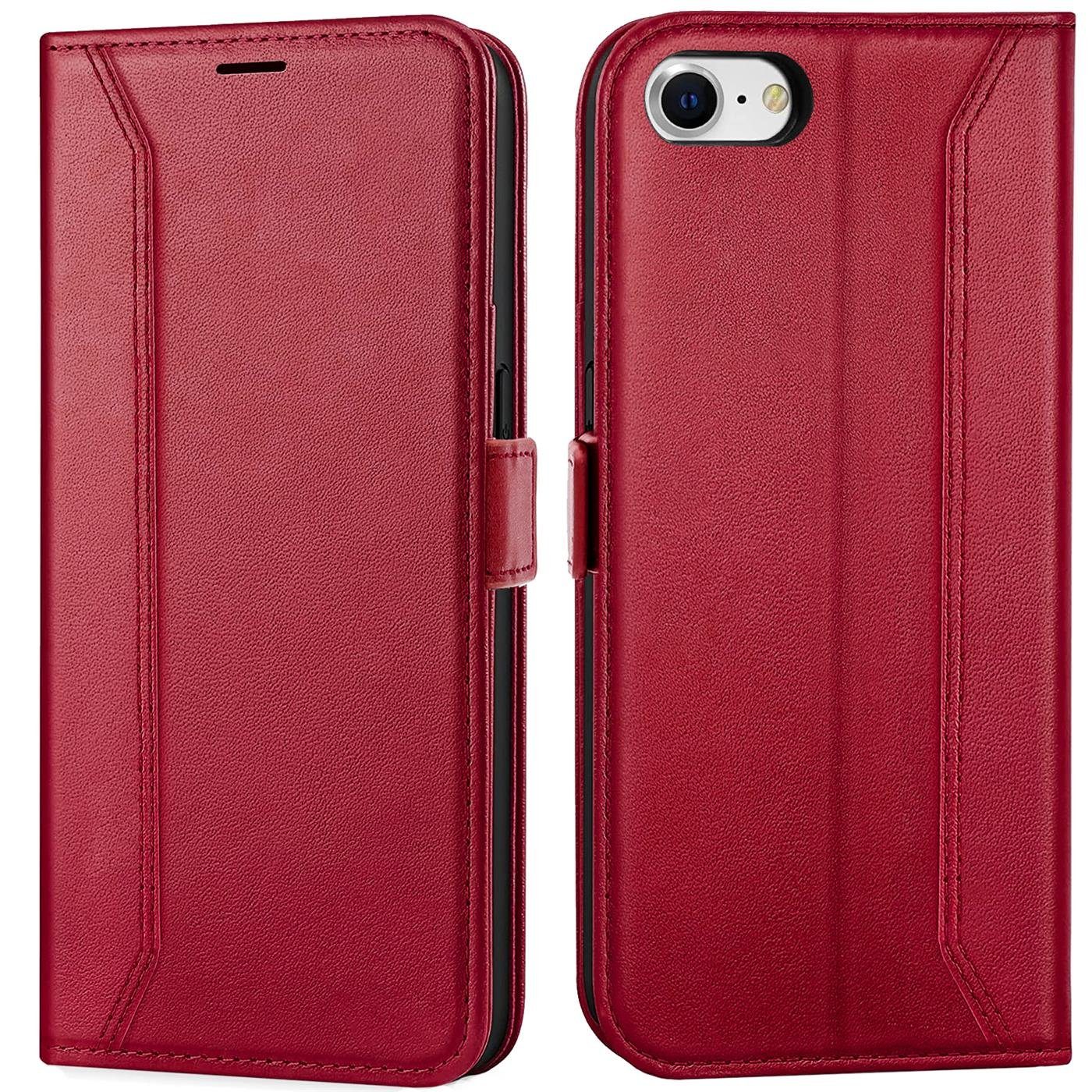 CoolGadget Handyhülle Book Case Elegance Tasche für iPhone SE 2020 2022 4,7 Zoll, Hülle Magnet Etui Klapphülle für iPhone SE, iPhone 7 / 8 Schutzhülle