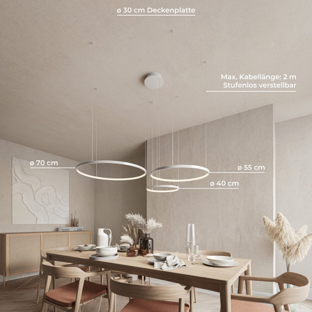 Neona LED Deckenleuchte CAECILIA Weiß, Dimmbar günstig online kaufen